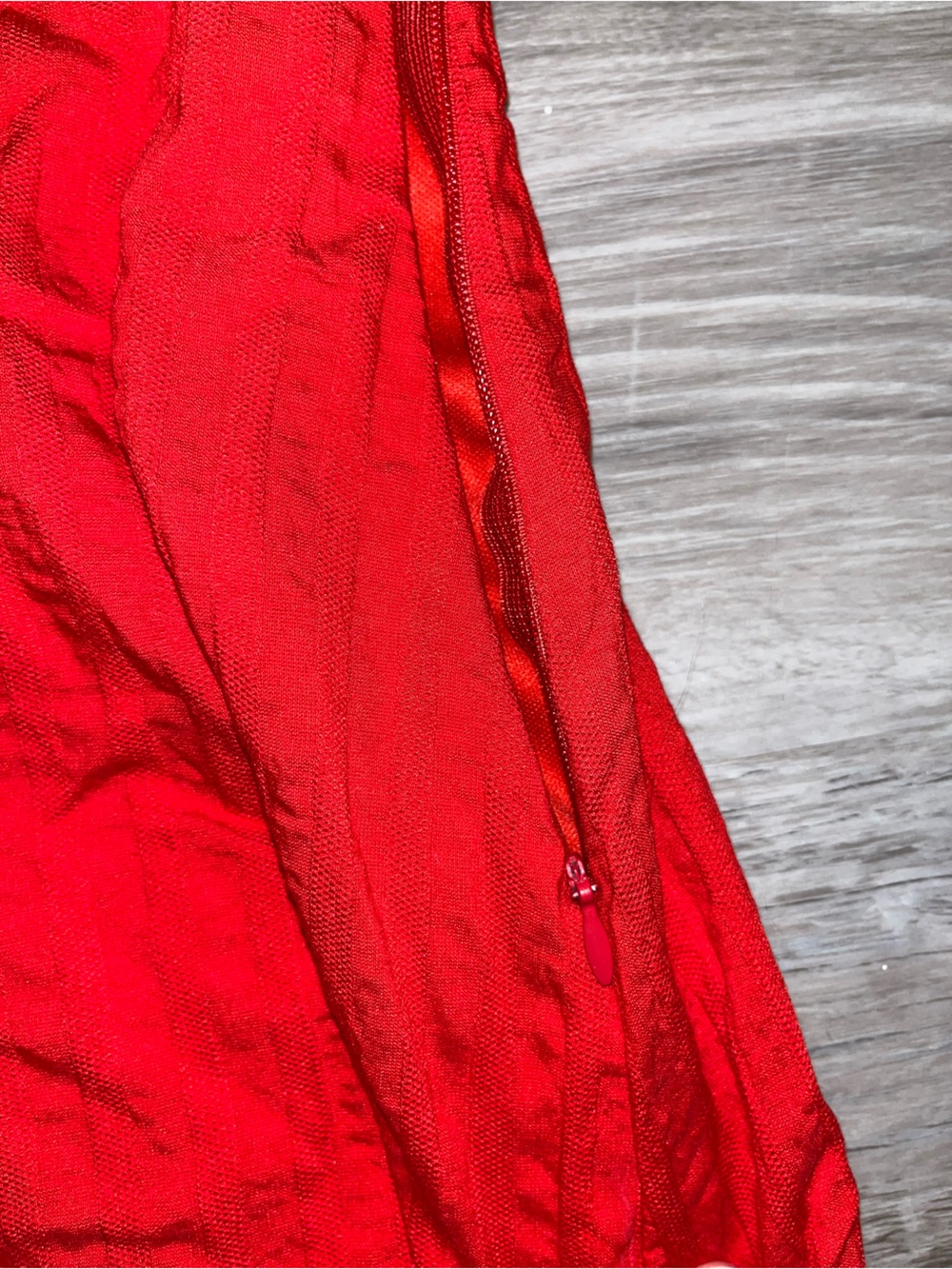 Red Ruffled Mini  (Double lined) - Picture 4 of 5